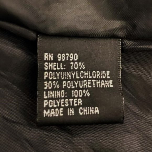 Marcelle Renee Classic Black Faux Leather Trench Coat Belted Jacket Medium M - Picture 12 of 14